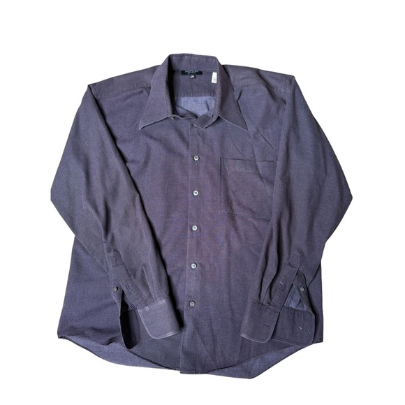 Yves Saint Laurent Dress Shirt Patterned Long Sleeve Button Up, 16 34/35 - Picture 1 of 7